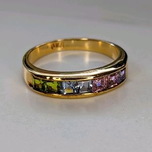 Vintage Rainbow Eternity Ring